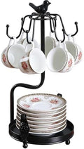 Coffee Mug Tree, Coffee Cup Holder for Countertop with 6 Hooks, Tea