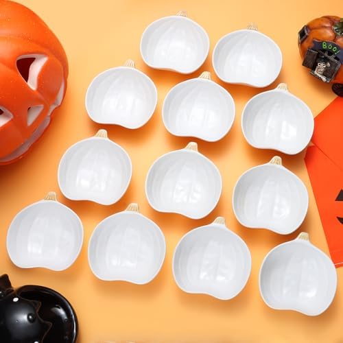 Kolewo4ever 12 Pieces Pumpkin Ramekins Fall Ramekins Ceramic Bowls
