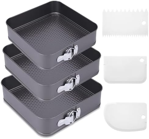 Rectangle Springform Pan Set with Removable Bottom Nonstick Cheesecake