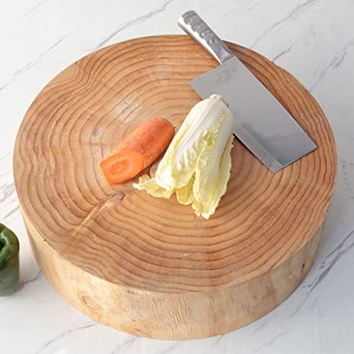Round Pine Wood Butcher Block Cutting Board for Meat