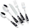 Silverware Set Black Luxury Vintage Handle 60-Piece Service for 12
