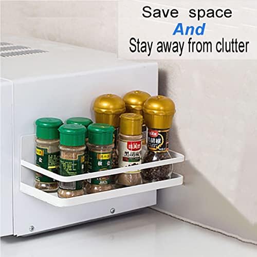 Magnetic Spice Rack for Refrigerator, 2 Pack, White