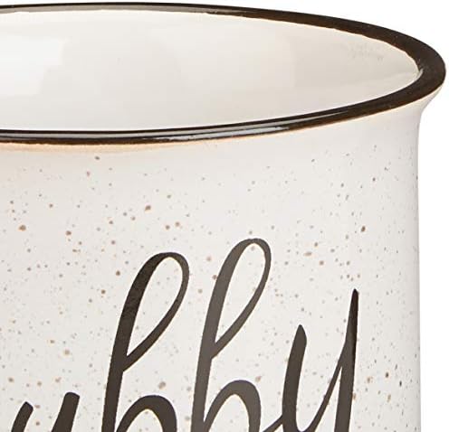 Farmhouse Hubby and Wifey Funny Campfire Couples Coffee Mug Set | 14oz