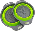 2 Collapsible Colander Mixing Bowl Strainer and Colander Set Silicone