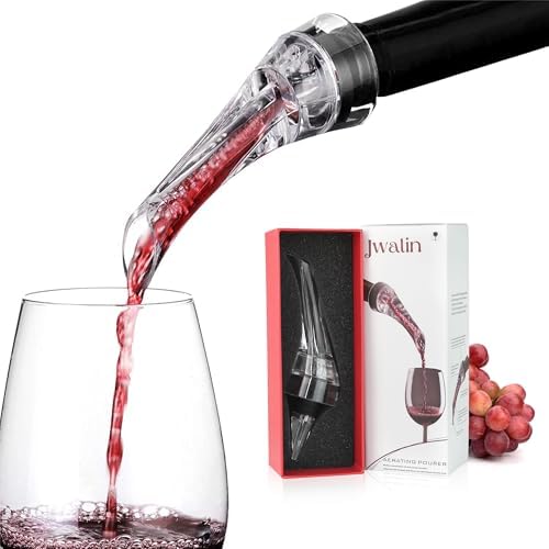 Wine Aerator Pourer & Vacuum Pump Stopper Gift Set – Enhance Flavor