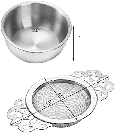 6 Pack Mesh Tea Filter Strainers, 304 Stainless Metal Tea Infuser, Tea