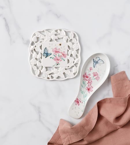 Lenox Butterfly Meadow Porcelain Spoon Rest, 10 Inch