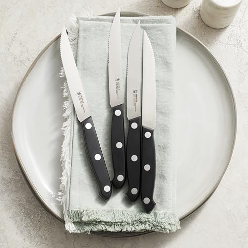 HENCKELS Prime Razor-Sharp Steak Knives Set of 4, Micro-Serrated Edge