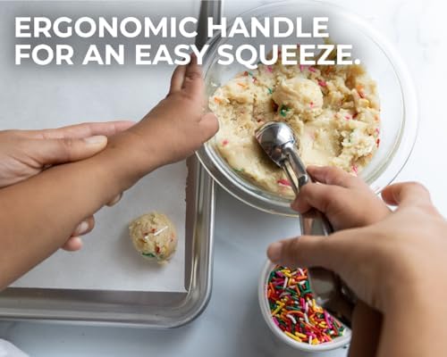 Saffron & Sage Cookie Scoop Set - Heavy Duty Stainless Steel 1, 2 & 3