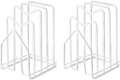SUNFICON 2 Pack White Cutting Board Holder Rack Pot Pan Lids Holder Chopping by SUNFICON