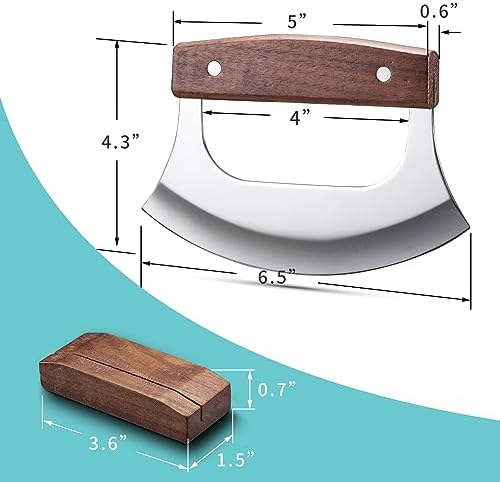 Coowolf Ulu Knife with Stand