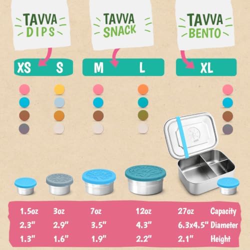 TAVVA 3 X 1.5oz Condiment Containers with Lids, Leakproof Silicone