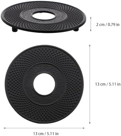 2pcs Iron Teapot Trivet Heat Shield for Cast Iron Kettles