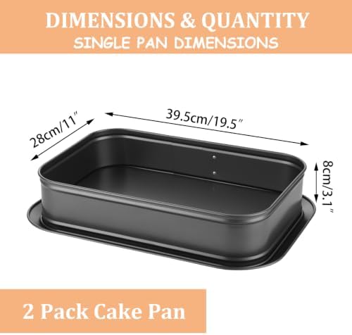 QTLCOHD Springform Cake Pan, Set of 2, 11 x 15 Inch Cheesecake Pan