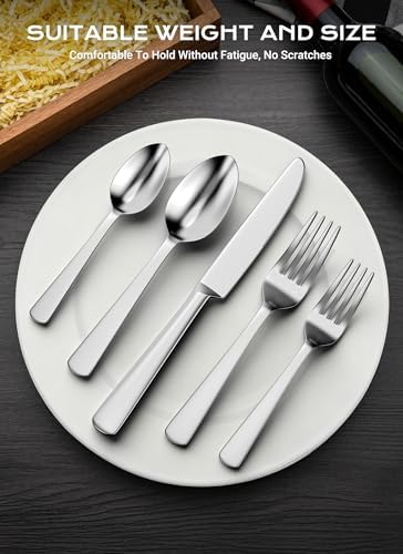 20-Piece Flatware Sets, Silverware Set for 4, Durable Stainless Steel