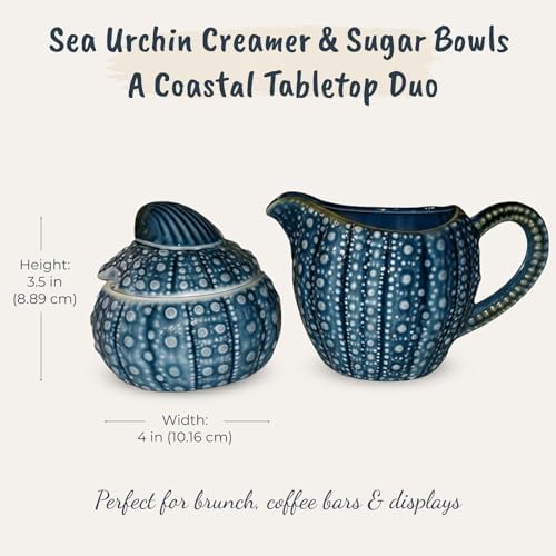 Blue Sky Ceramics Blue Urchin Sugar Bowl, Multi (14883)