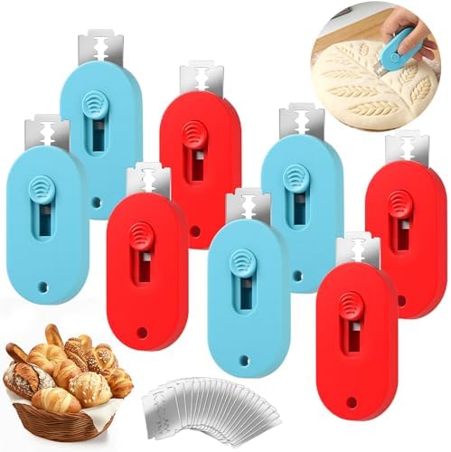 VZZNN 8 Pack Professional Bread Lame,Extractable & Magnetic Bread Lame