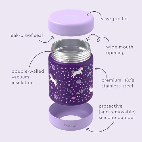 Bentgo Kids Stainless Steel Food Jar and Reusable Stainless Steel