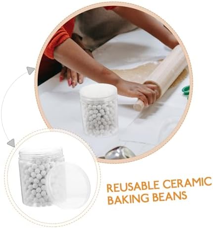 Ceramic Pie Baking Beans 1 Bottle Reusable Heat Resistant White