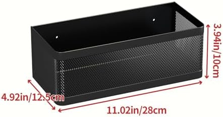 1 Pcs Magnetic Shelf For Fridge, Black, 11''L*4.9''W*3.9''H