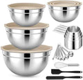 18 Pack Stainless Steel Mixing Bowls with Lids