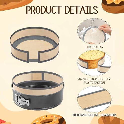 Silicone Springform Pan Protector Set, 4 Sets