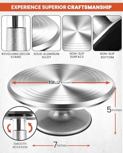 RFAQK 250 PCs Aluminum Cake Decorating Tools Kit