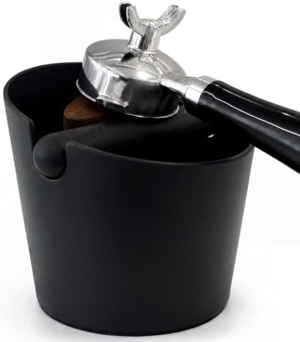 HiBREW Coffee Knock Box, 4.8 Inch Espresso Grounds Bin, Removable Bar