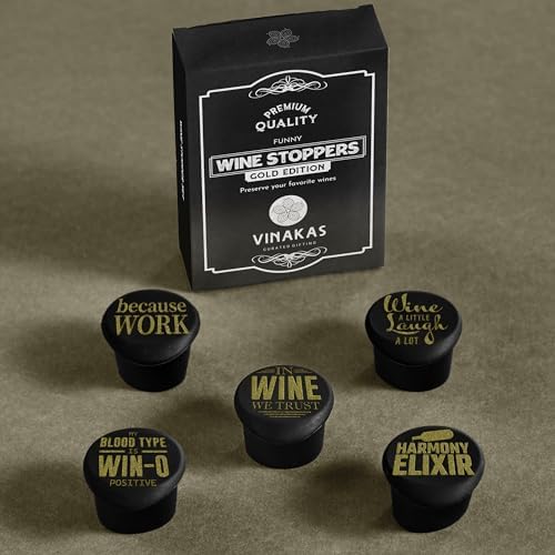 Silicone Wine Bottle Stopper Set – Funny Wine Caps, Spill-Proof &