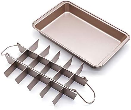 Brownie Pan With Dividers - Non-Stick All Edges Baking Tray, 18