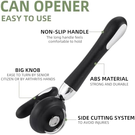 Can Opener Manual Tin Opener Stainless Steel Heavy Duty, Oversized