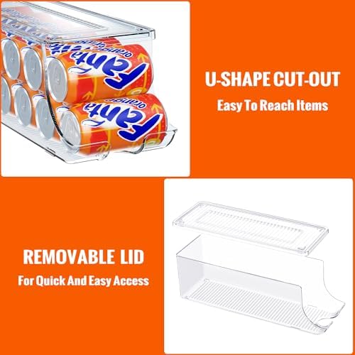 SCAVATA 2 Pack Soda Can Organizer, 12 Cans Each