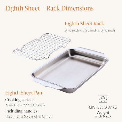Hestan OvenBond Provisions Mini Eighth Sheet Pan & Rack Set