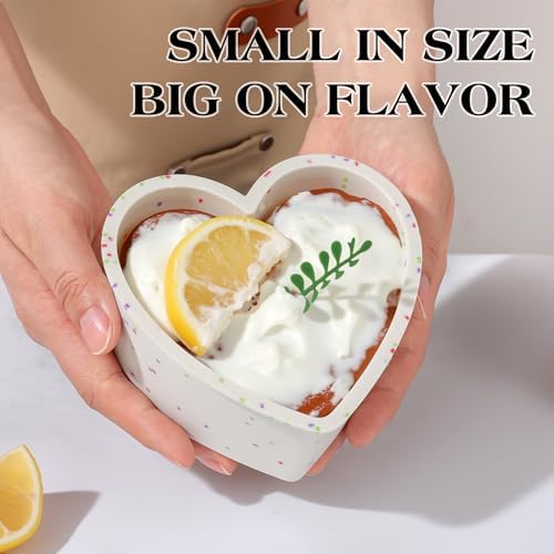 4 Inch Mini Silicone Heart Shaped Cake Pans for Baking Set of 3