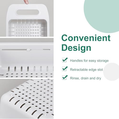 VECELO Expandable Over the Sink Colander Strainer Basket, Kitchen
