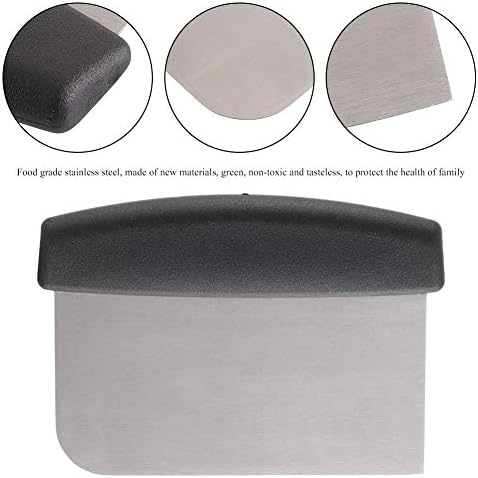 Dough Cutter for Bread and Pizza Dough, Stainless Steel Metal Griddle