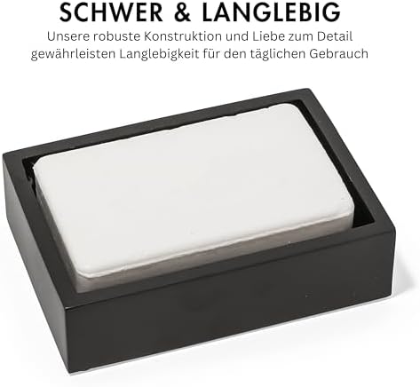 Yew Design Matte Black Square Soap Dish