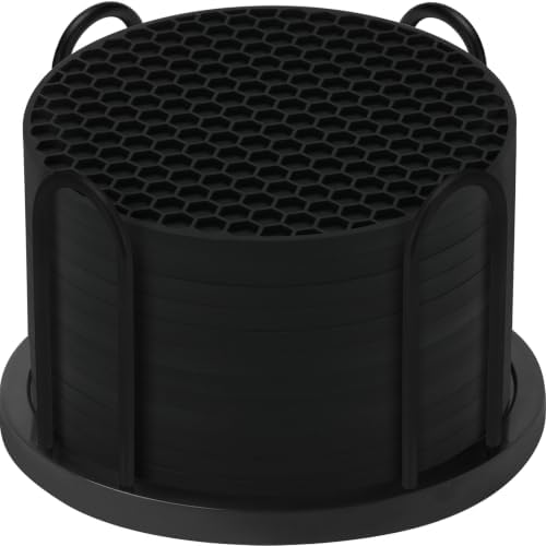 TWTLi Silicone Coasters Set of 12 with Holder — Non-Slip Drink