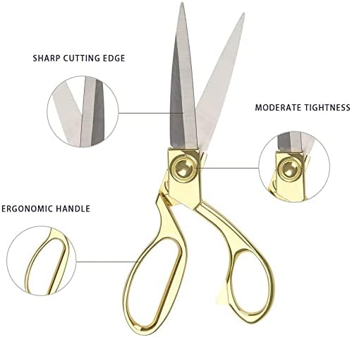 Heavy Duty Tailor Scissors 8" Gold Stainless Steel Dressmaker