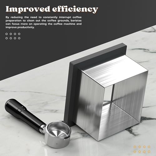 Bottomless Coffee Knock Box, Stainless Steel Espresso Knock Box Chute