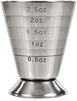 True Trio Multi-Unit Drink Measure, Shot Measuring Cup with Oz, Ml