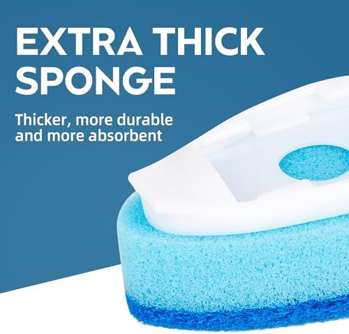 Dishwand Set with 9 Sponge Refills, Soap Dispensing Dish Brush