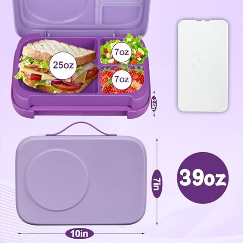 MAISON HUIS Chill Bento Lunch Box for Kids Adult with Ice Pack 3