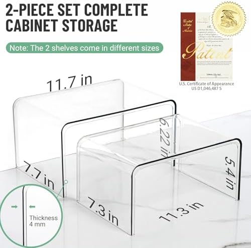 Bobomoment Clear Cabinet Organizer, Set of 2