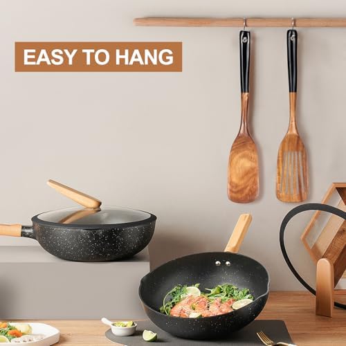 Wooden Spatula Set for Cooking Spoon Non Toxic Teak Kitchen Utensils
