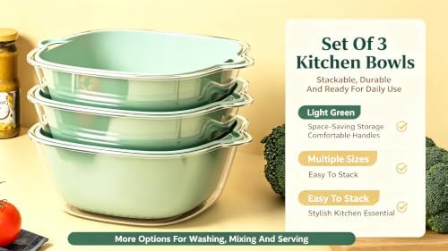 2-Pack Collapsible Colanders with Self-Draining Base, Over Sink-edge