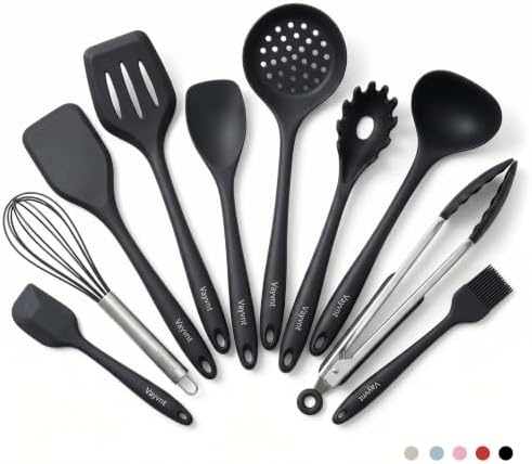 Vayvnt Kitchen Utensils Set, 10PCS Silicone Utensils Set for Cooking