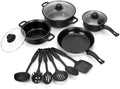 Non-Stick Cookware Set, Portable Lightweight Cast Iron Pots and Pans