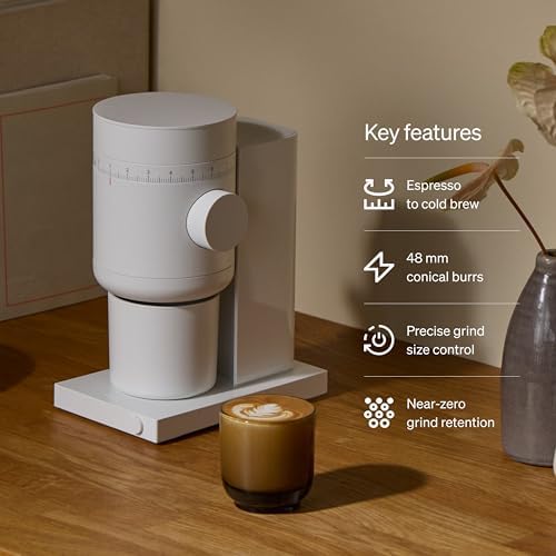 Fellow Opus 2 Conical Burr Coffee Grinder, 48 mm Burrs, Black