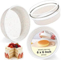 6 inch Small Round Cake Pans with Metal Reinforced Frame, Set of 3